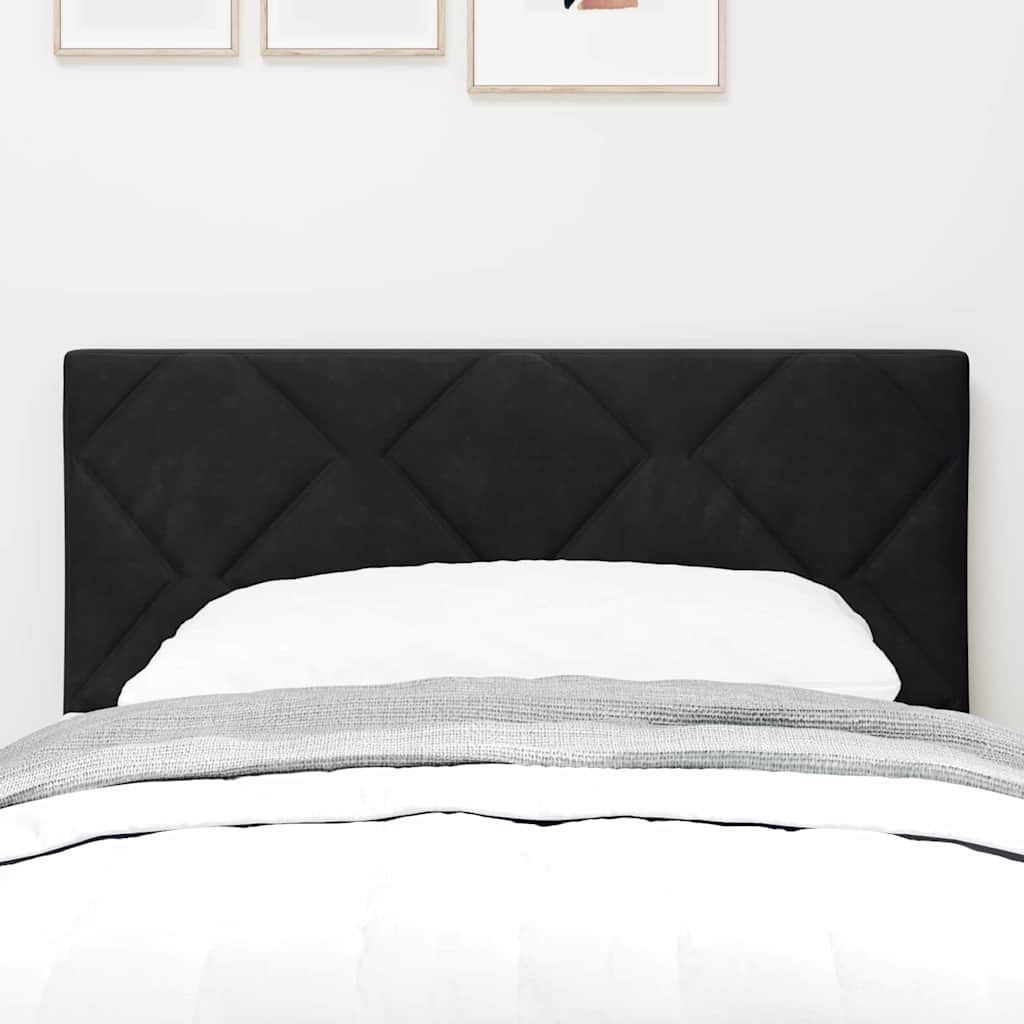 Testiera LED Nero 80 cm Velluto