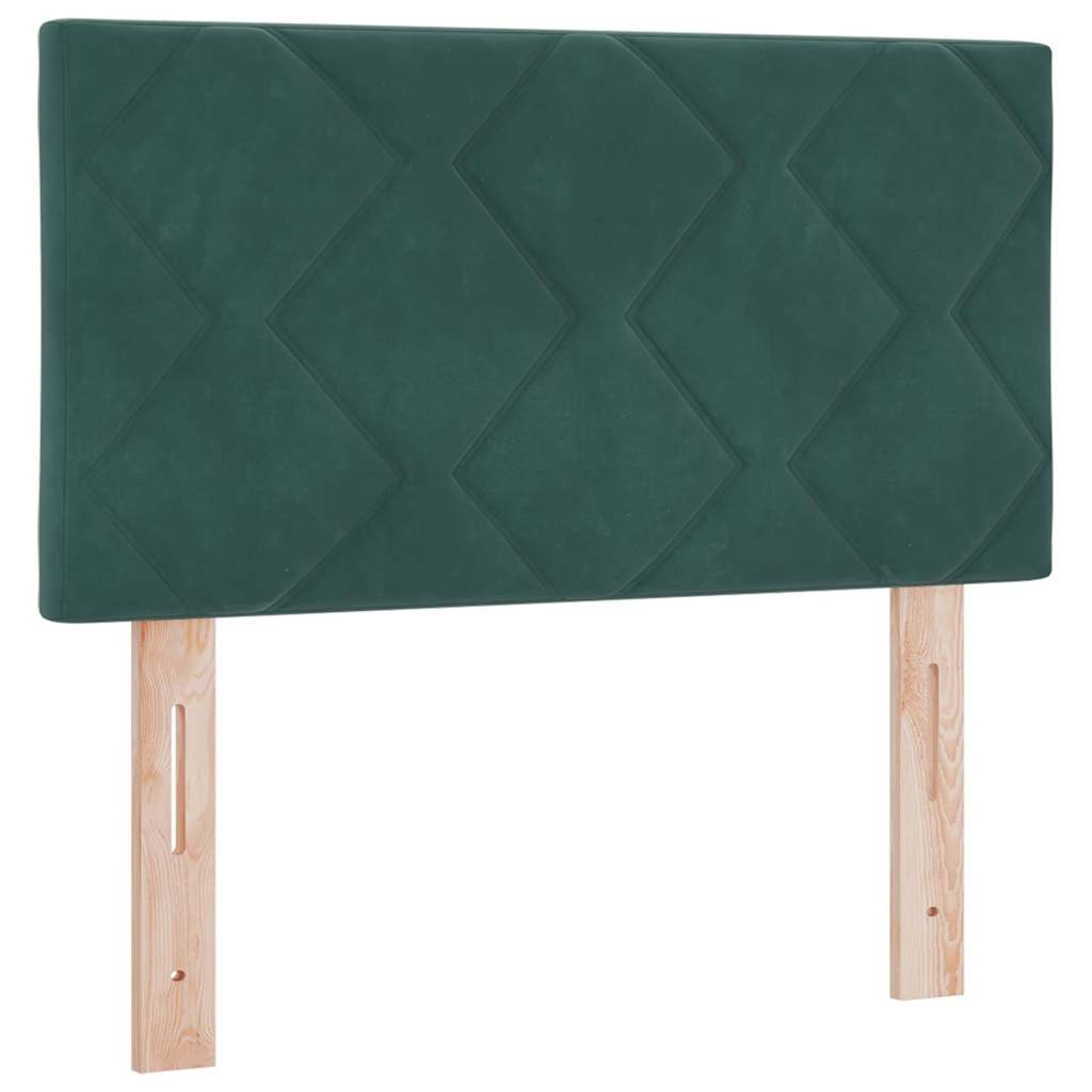 Testiera LED Verde Scuro 80 cm Velluto