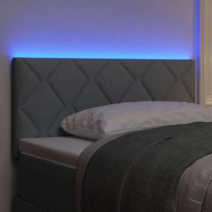 Testiera LED Grigio chiaro 90 cm Tessuto