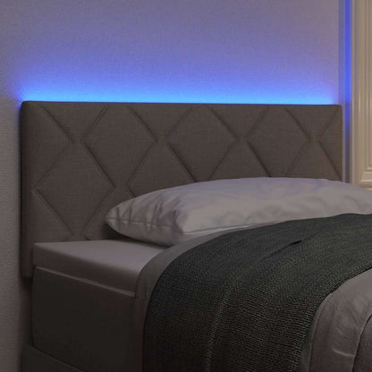Testiera LED Grigio chiaro 90 cm Tessuto