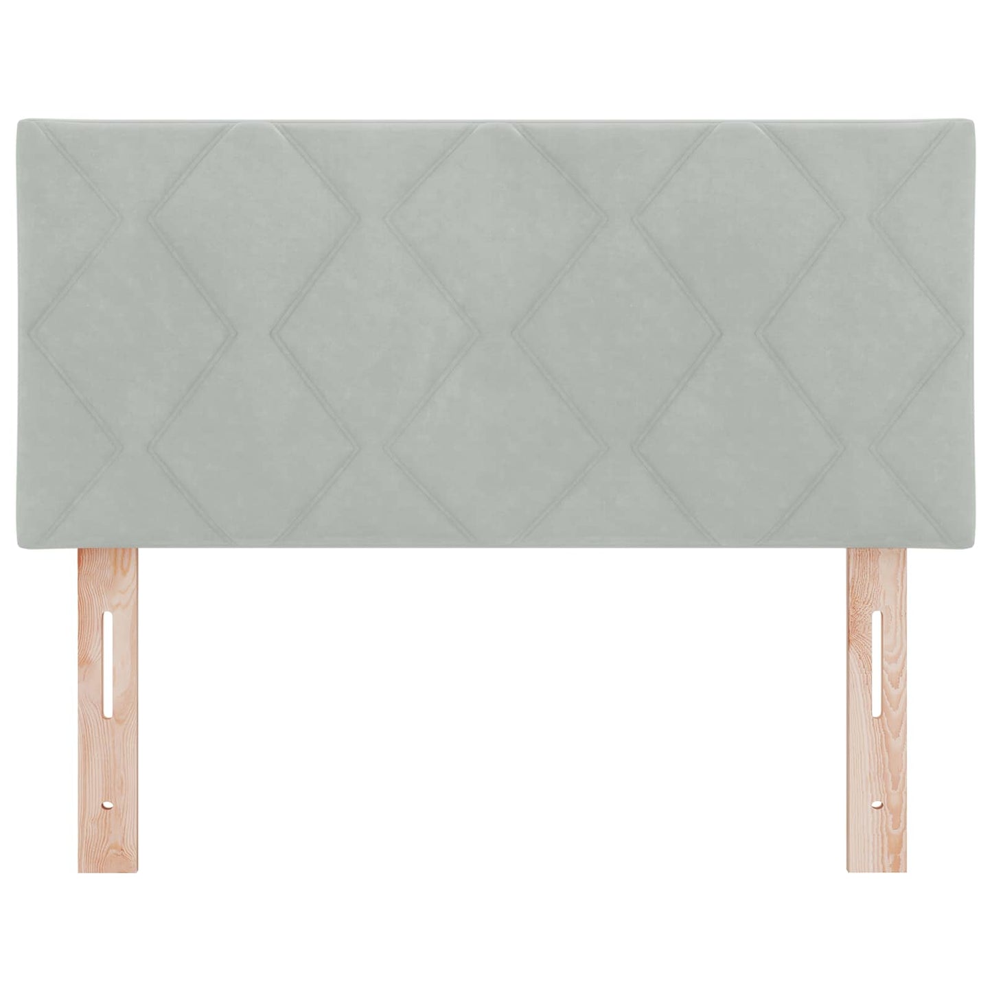 Testiera LED Grigio chiaro 90 cm Velluto