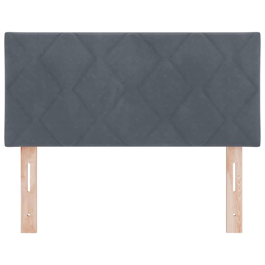 Testiera LED Grigio scuro 90 cm Velluto