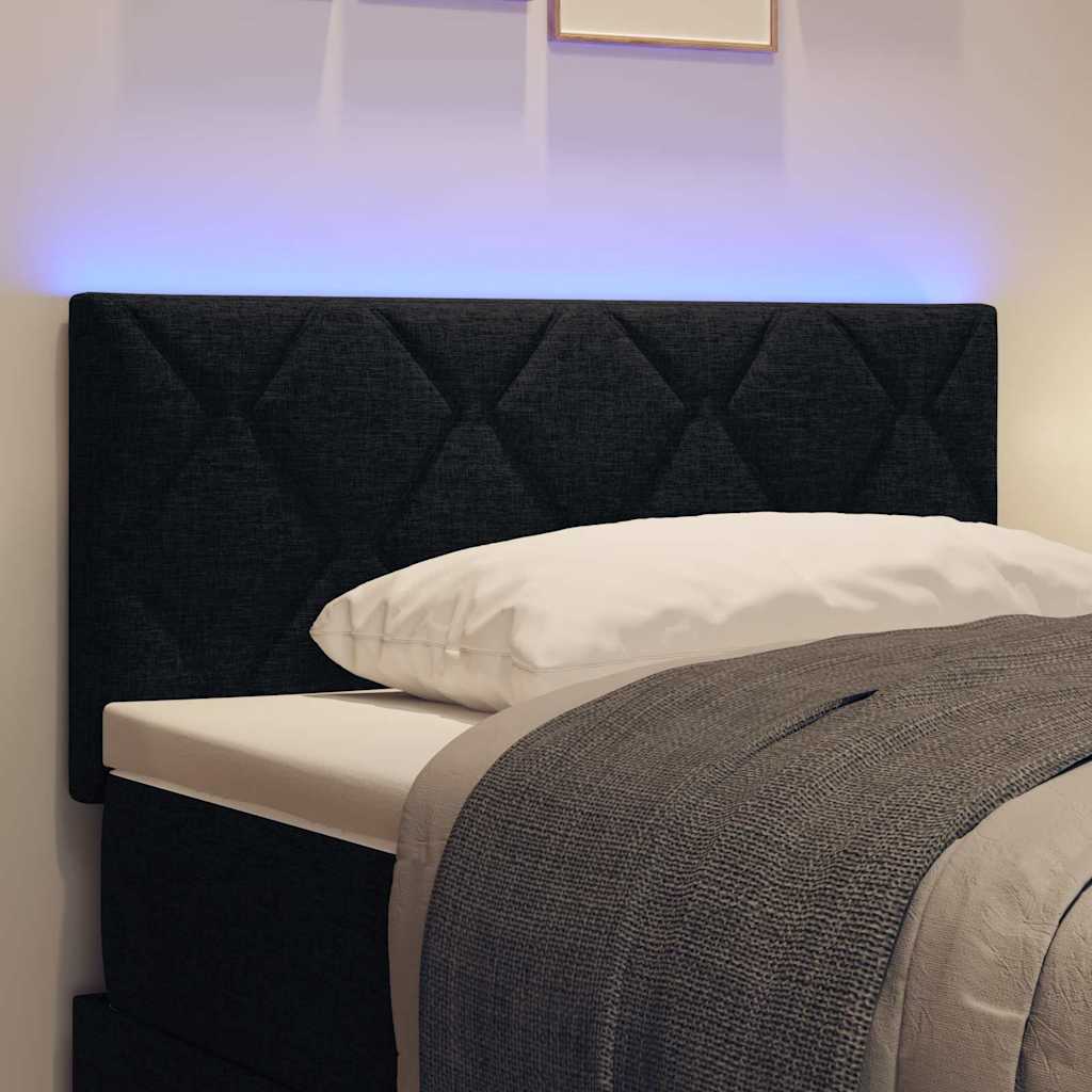 Testiera LED Nero 100 cm Tessuto