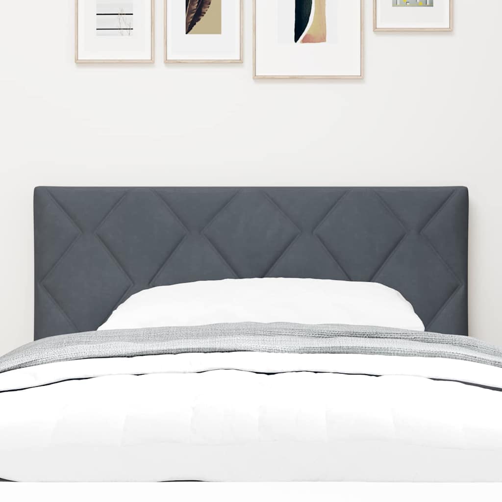 Testiera LED Grigio scuro 100 cm Velluto