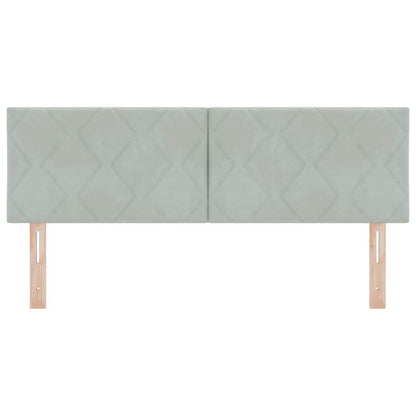 Testiera LED Grigio chiaro 144 cm Velluto