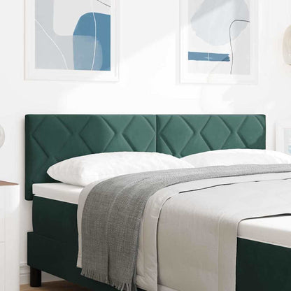 Testiera LED Verde Scuro 144 cm Velluto