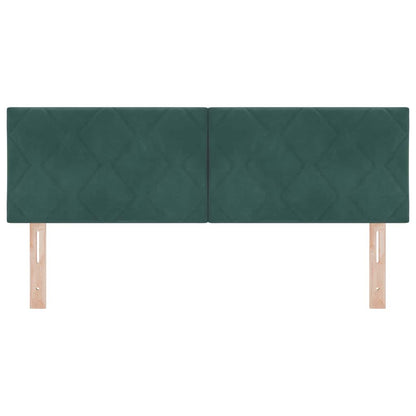 Testiera LED Verde Scuro 144 cm Velluto