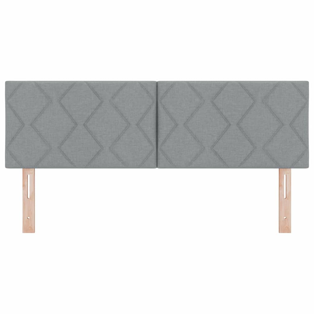 Testiera LED Grigio chiaro 160 cm Tessuto
