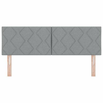 Testiera LED Grigio chiaro 160 cm Tessuto