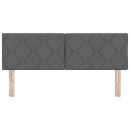 Testiera LED Grigio 160 cm Tessuto
