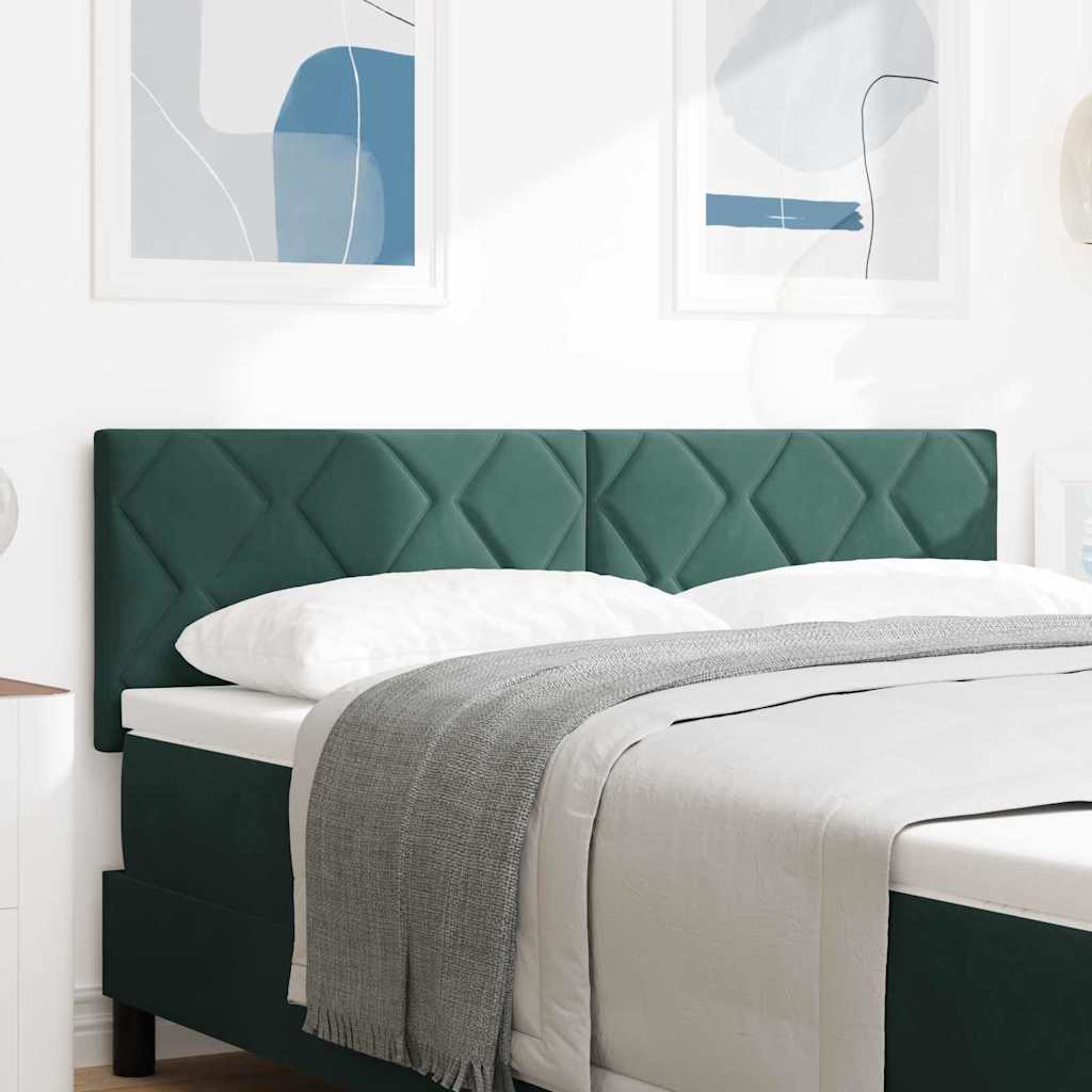 Testiera LED Verde Scuro 160 cm Velluto