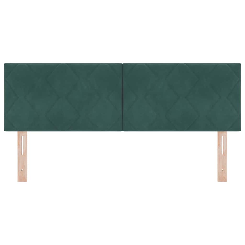 Testiera LED Verde Scuro 160 cm Velluto