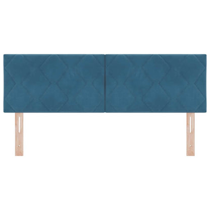 Testiera LED Blu Scuro 160 cm Velluto