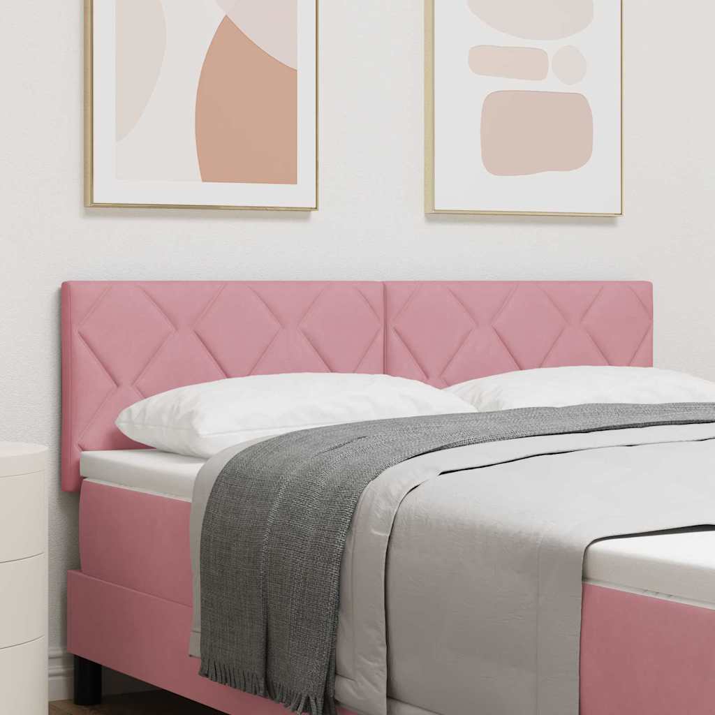 Testiera LED Rosa 160 cm Velluto