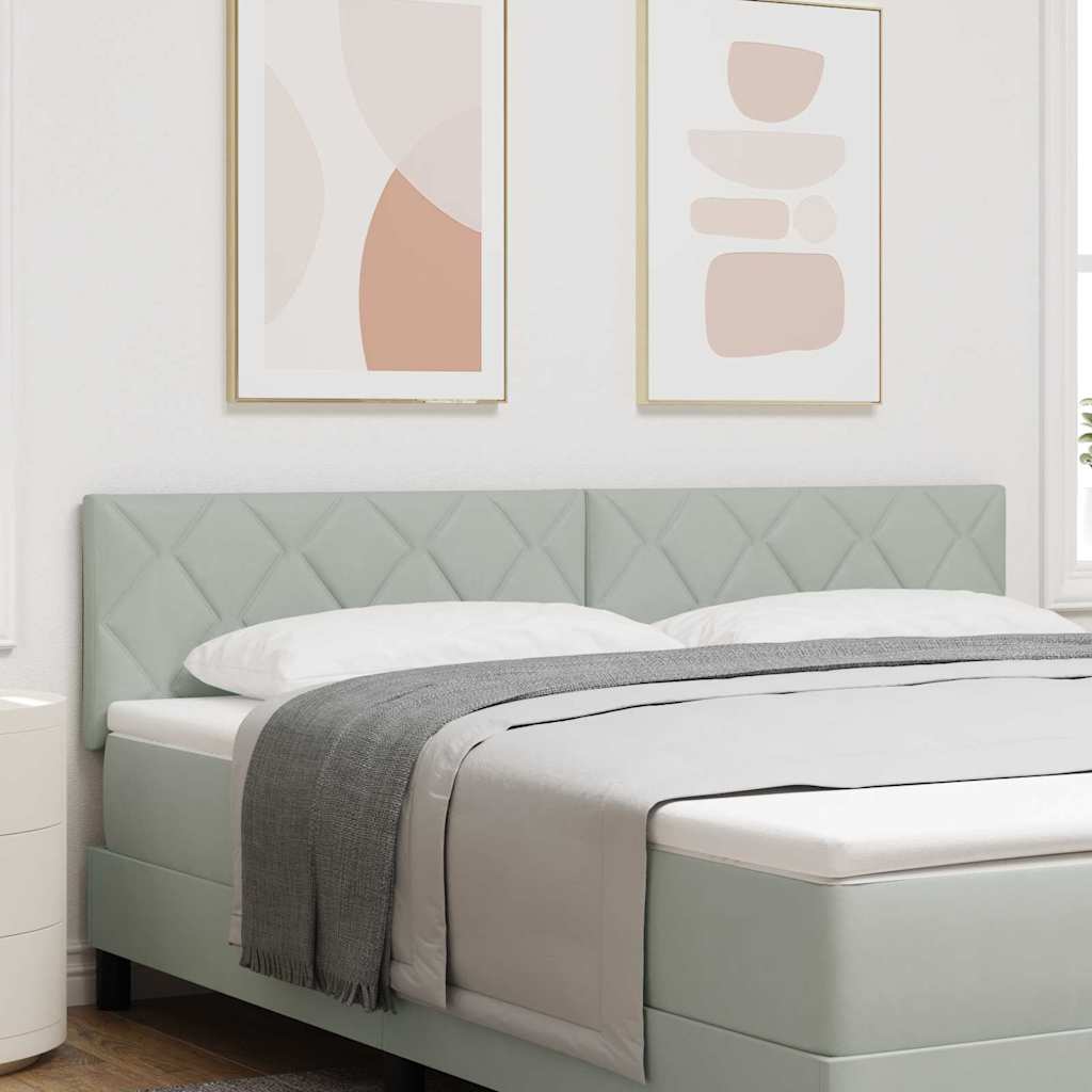Testiera LED Grigio chiaro 180 cm Velluto