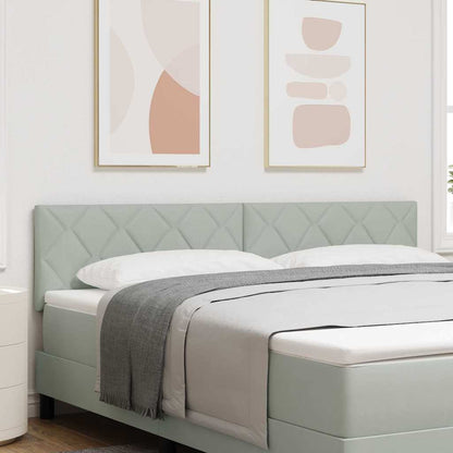 Testiera LED Grigio chiaro 180 cm Velluto