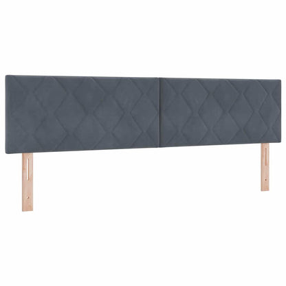 Testiera LED Grigio scuro 180 cm Velluto