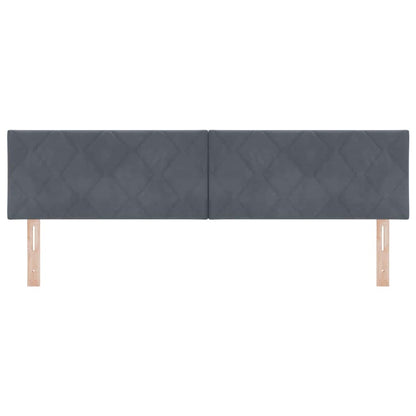 Testiera LED Grigio scuro 180 cm Velluto