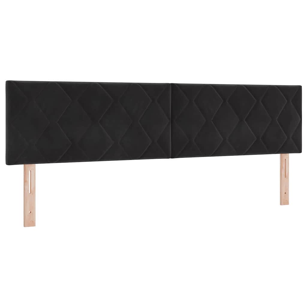 Testiera LED Nero 180 cm Velluto