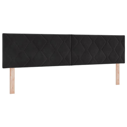 Testiera LED Nero 180 cm Velluto