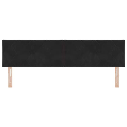 Testiera LED Nero 180 cm Velluto