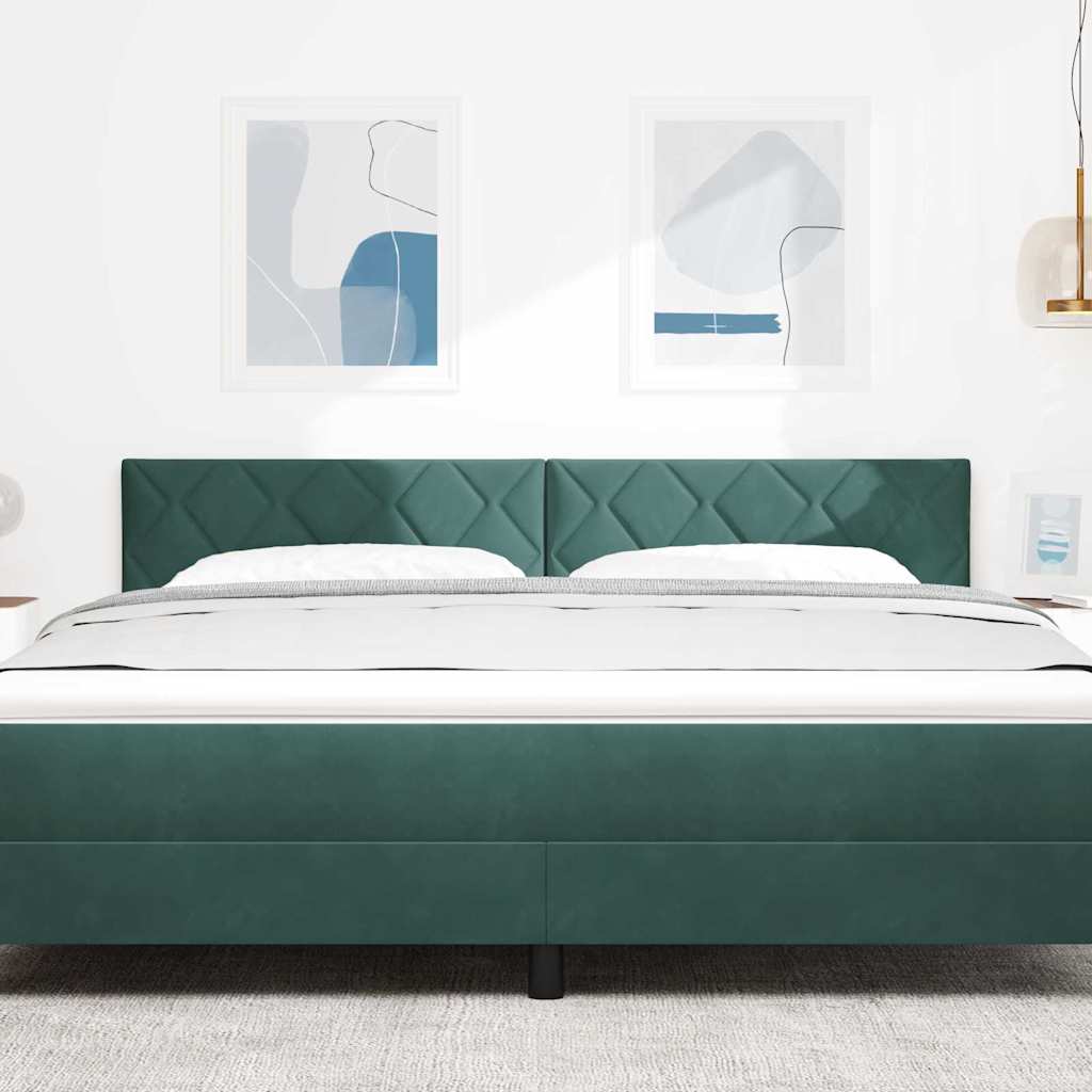 Testiera LED Verde Scuro 180 cm Velluto