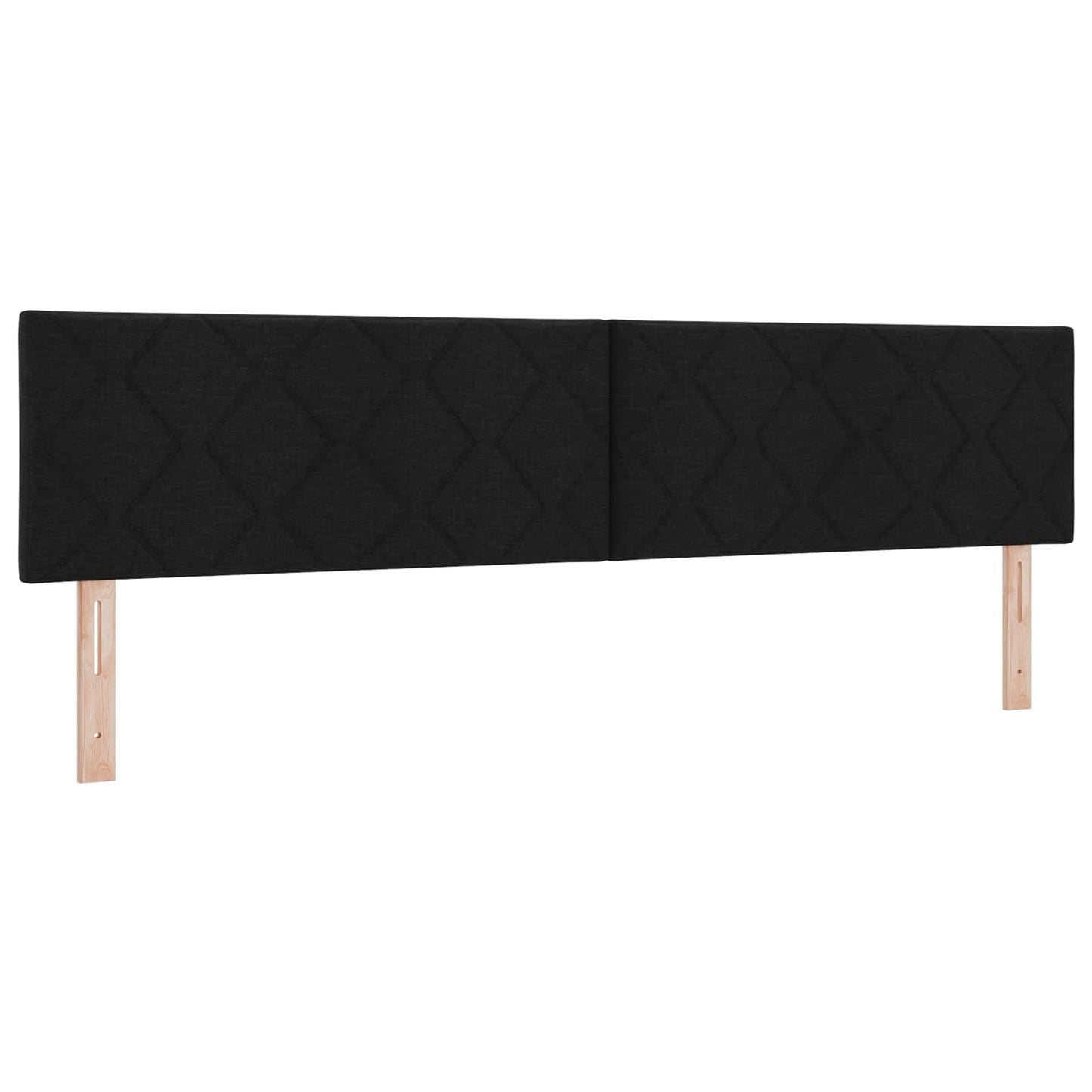 Testiera LED Nero 200 cm Tessuto