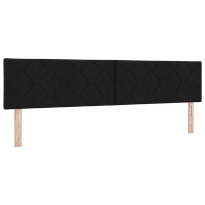 Testiera LED Nero 200 cm Tessuto
