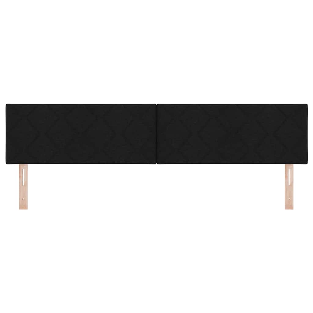 Testiera LED Nero 200 cm Tessuto