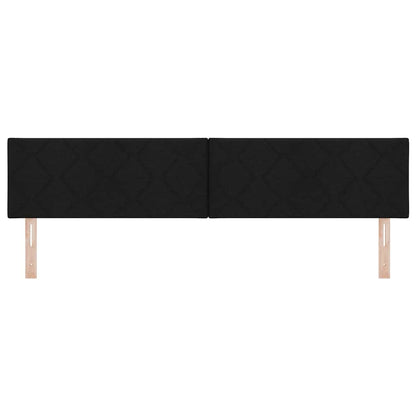 Testiera LED Nero 200 cm Tessuto