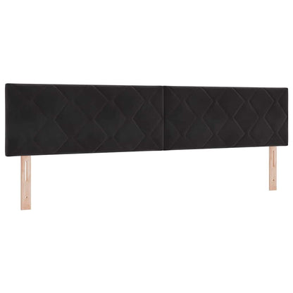 Testiera LED Nero 200 cm Velluto