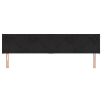 Testiera LED Nero 200 cm Velluto