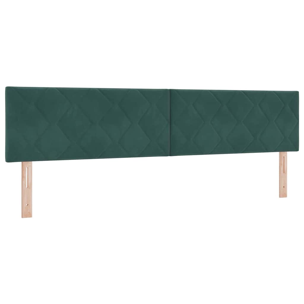 Testiera LED Verde Scuro 200 cm Velluto