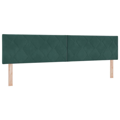 Testiera LED Verde Scuro 200 cm Velluto