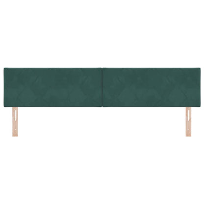 Testiera LED Verde Scuro 200 cm Velluto