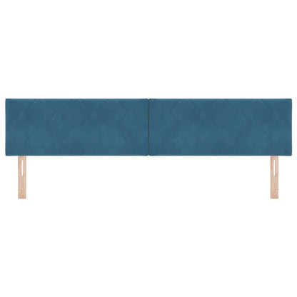 Testiera LED Blu Scuro 200 cm Velluto