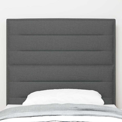 Testiera LED con strisce LED Grigio scuro 80 cm Tessuto