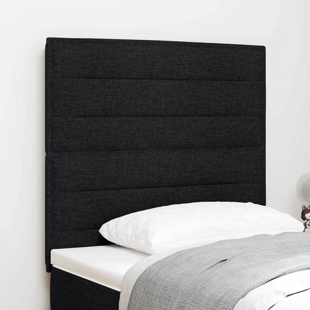 Testiera LED con strisce LED con testiera Nero 90 cm Tessuto