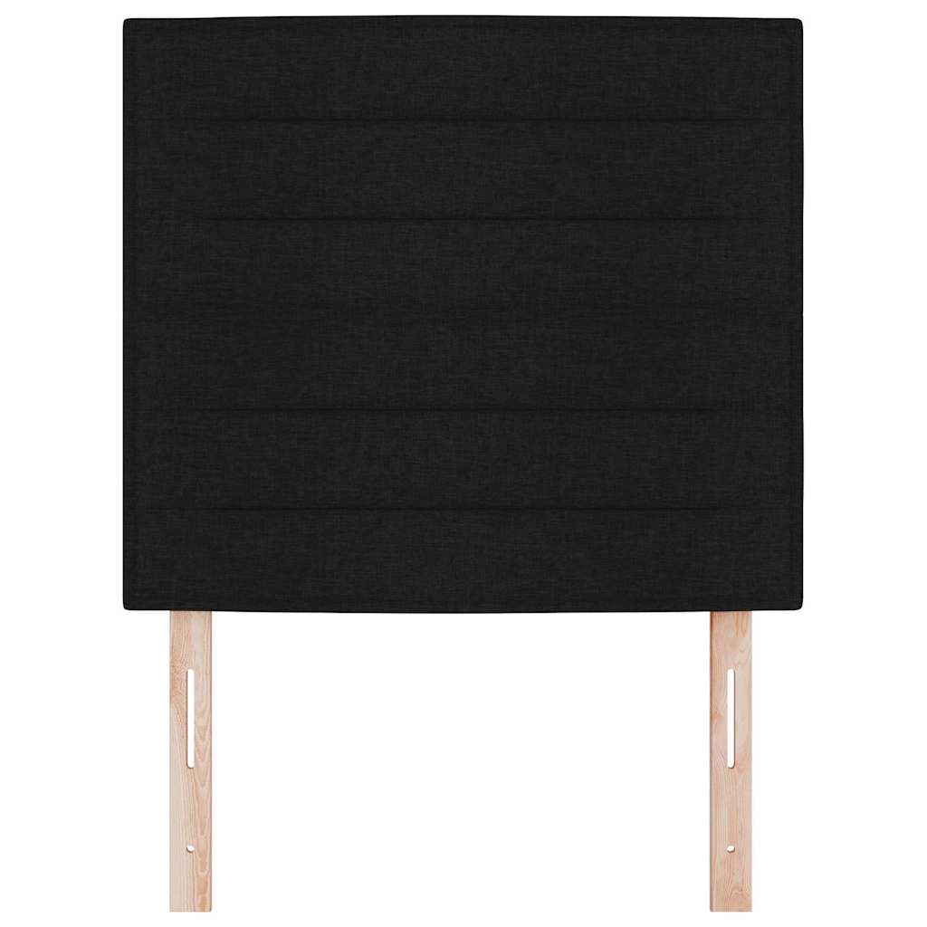 Testiera LED con strisce LED con testiera Nero 90 cm Tessuto