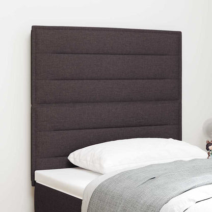 Testiera LED con strisce LED Marrone Scuro 90 cm Tessuto