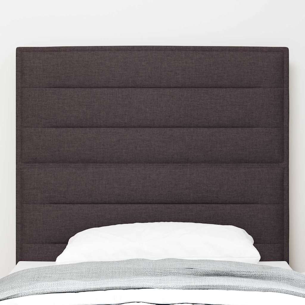 Testiera LED con strisce LED Marrone Scuro 90 cm Tessuto