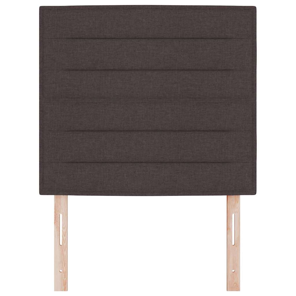 Testiera LED con testiera Marrone Scuro 100 cm Poliestere