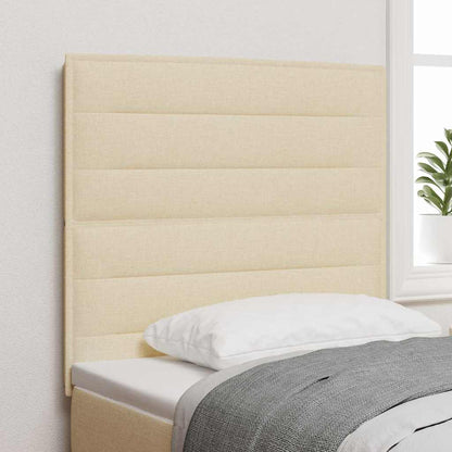 Testiera LED con strisce LED con testiera Crema 100 cm Tessuto