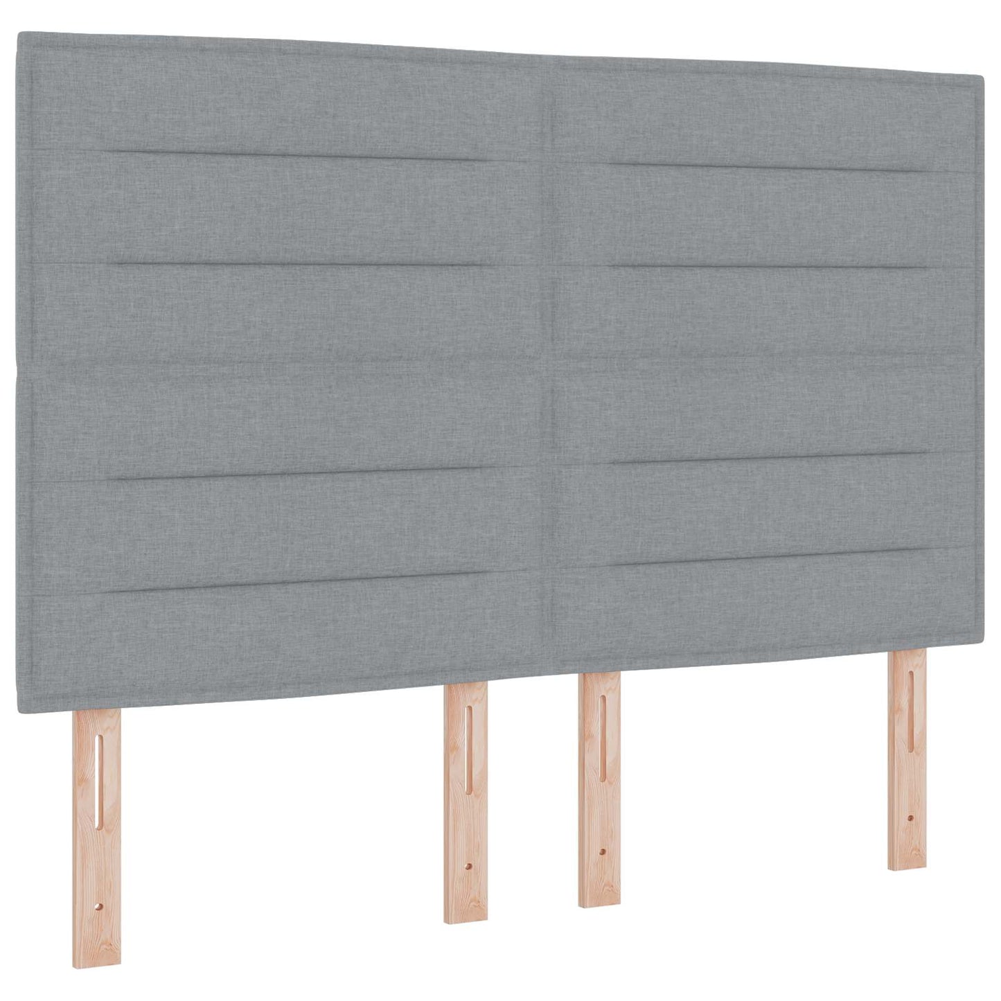 Testiera LED con strisce LED Grigio chiaro 144 cm Tessuto