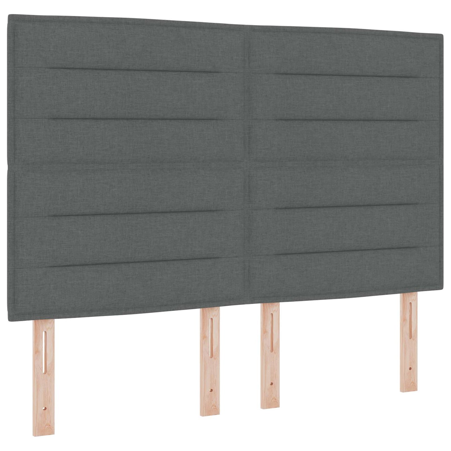 Testiera LED con strisce LED Grigio scuro 144 cm Tessuto