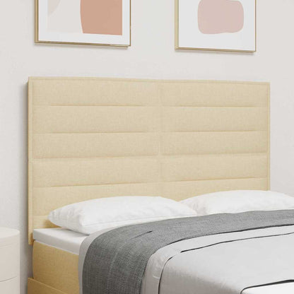 Testiera LED con strisce LED con testiera Crema 144 cm Tessuto