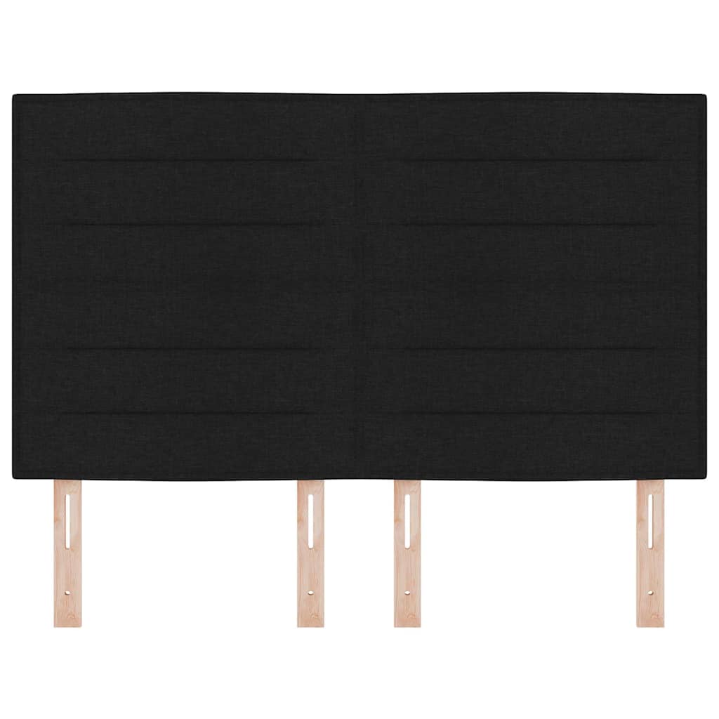 Testiera LED con strisce LED con testiera Nero 160 cm Tessuto