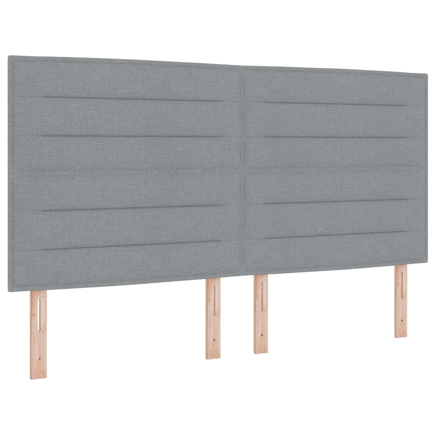 Testiera LED con strisce LED Grigio chiaro 180 cm Tessuto