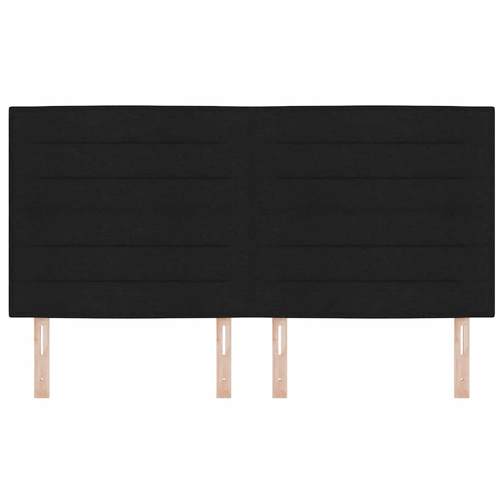 Testiera LED con strisce LED con testiera Nero 180 cm Tessuto