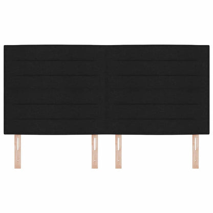 Testiera LED con strisce LED con testiera Nero 180 cm Tessuto